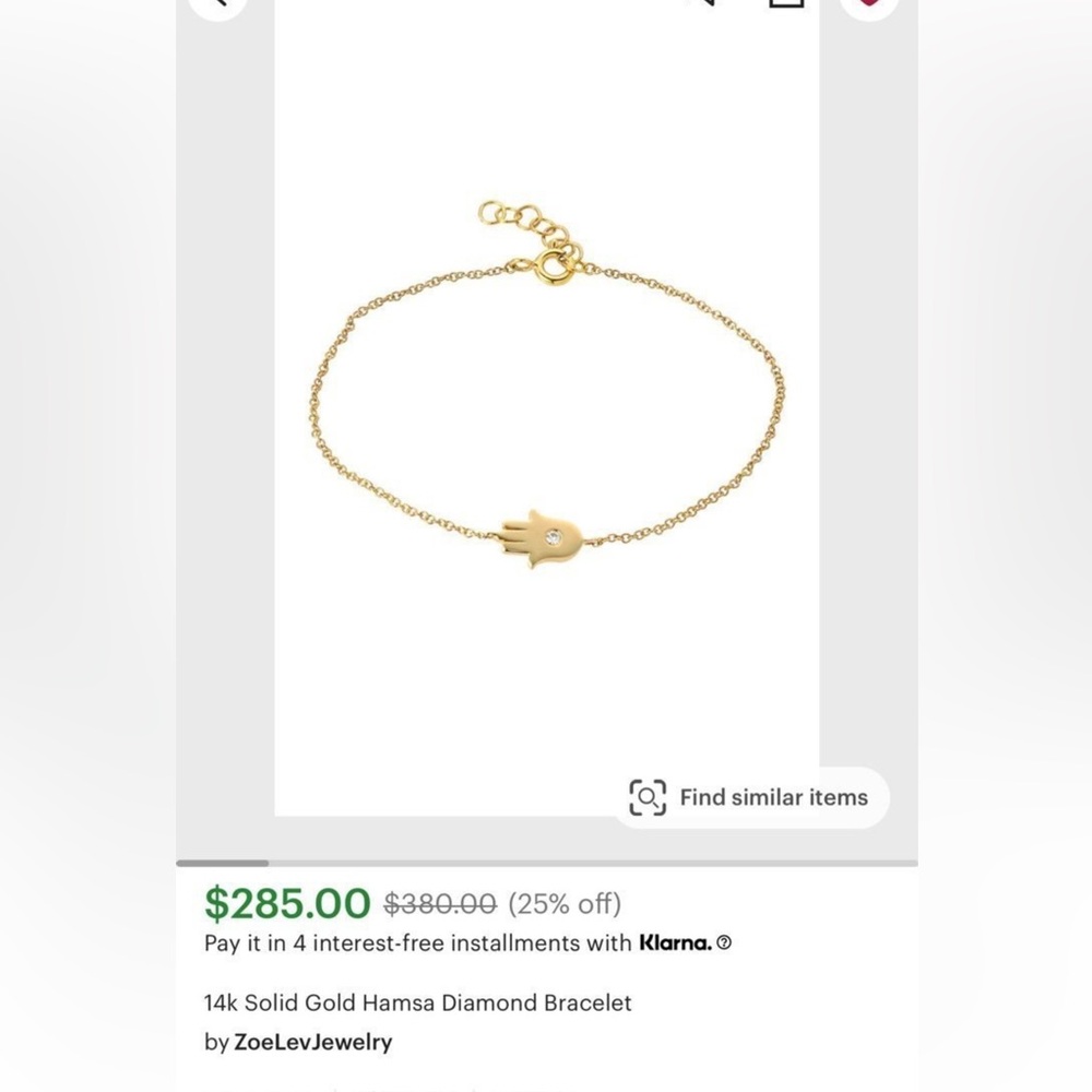 14K Gold Hamsa Bracelet